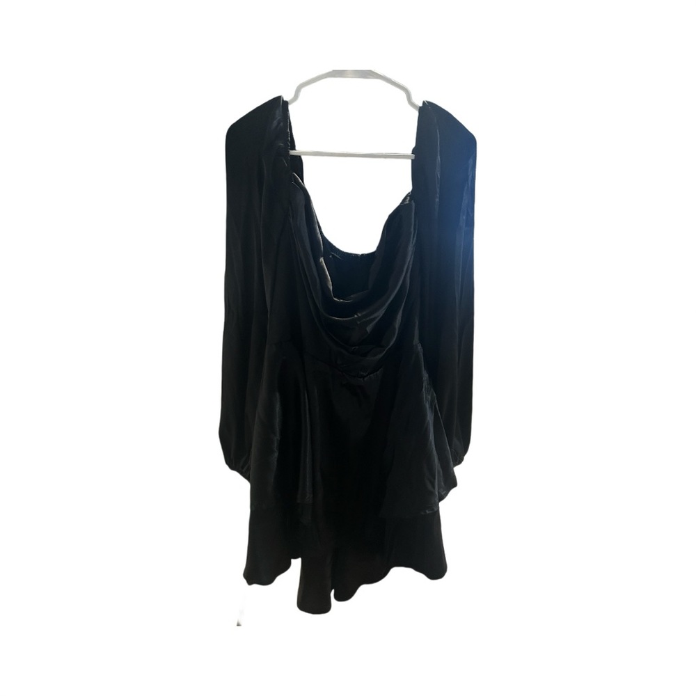 Silk Black Romper Dress